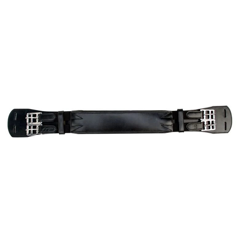 Silverleaf Padded Dressage Girth With Double Elastic Ends - Black