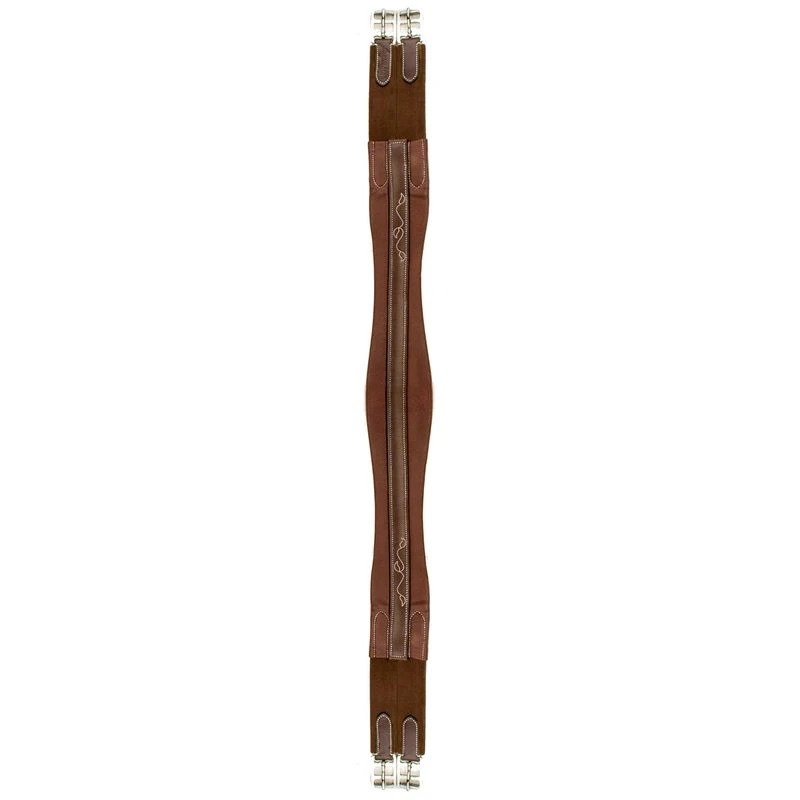 Silverleaf Fancy Chafeless Girth With Dual Elastic Ends - Golden Oak