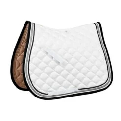Roma Crescent All Purpose Saddle Pad - White/Grey/Black