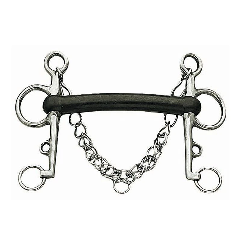 Korsteel Hard Rubber Mullen Mouth Pelham Bit