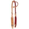 Western Rawhide Country Legend Buckstitch And Flower One Ear Headstall - Chestnut
