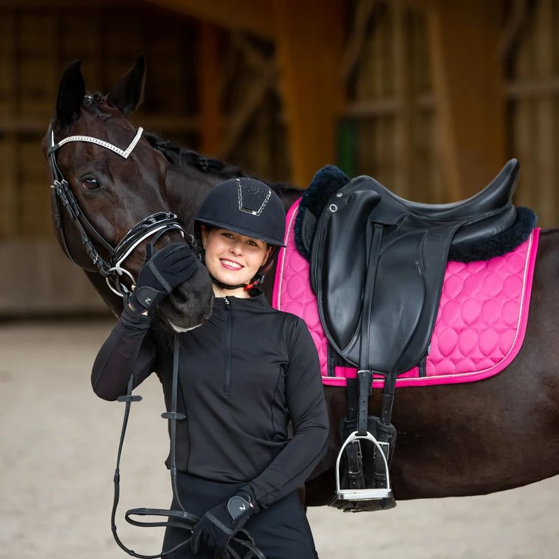 Horze Grayson Classic Dressage Ergonomic Bridle - Black/White - Image 3