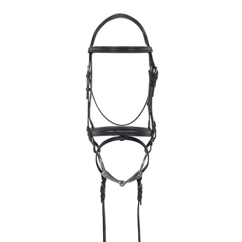 Ovation Juliana Traditional Flash Dressage Bridle - Black
