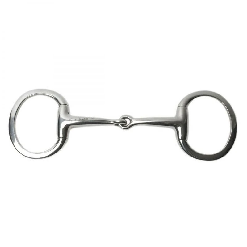 Korsteel Stainless Steel Medium Weight Solid Mouth Eggbutt Snaffle Bit