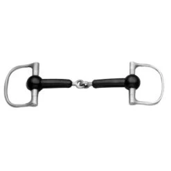 Korsteel Soft Rubber Mouth Jointed Dee Ring Snaffle Bit