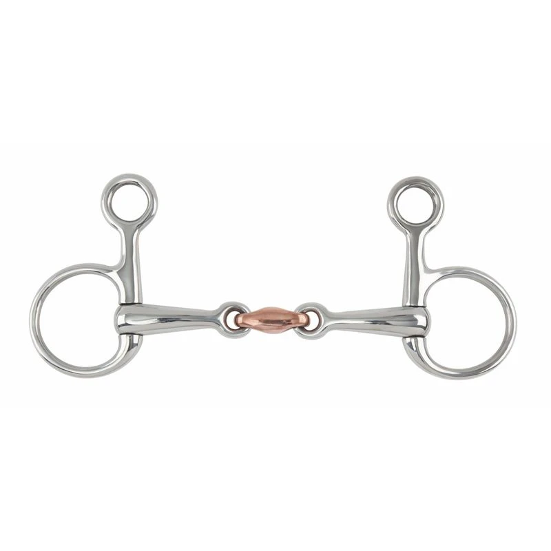 Shires Hanging Cheek Copper Lozenge Snaffle Bit