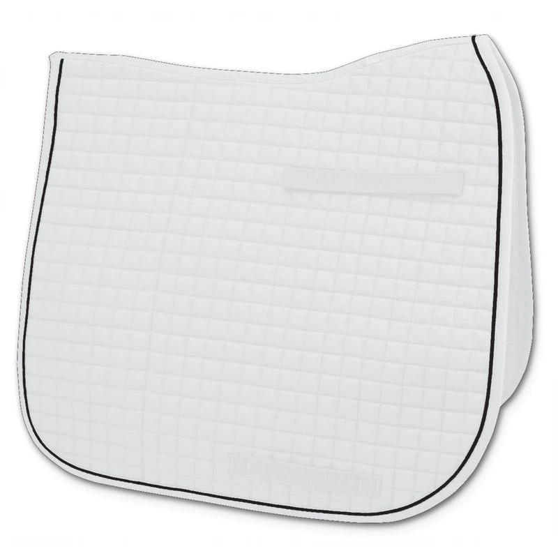 Passport 1" Quilt Square Dressage Saddle Pad - White/Black