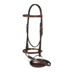 Passport Plain Raised Bridle - Mahogany
