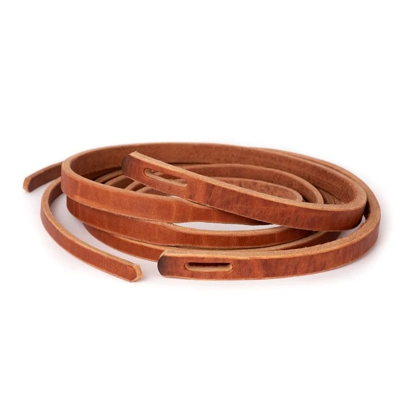 Perri's Slot Tapered Harness Leather Western Reins - Brown