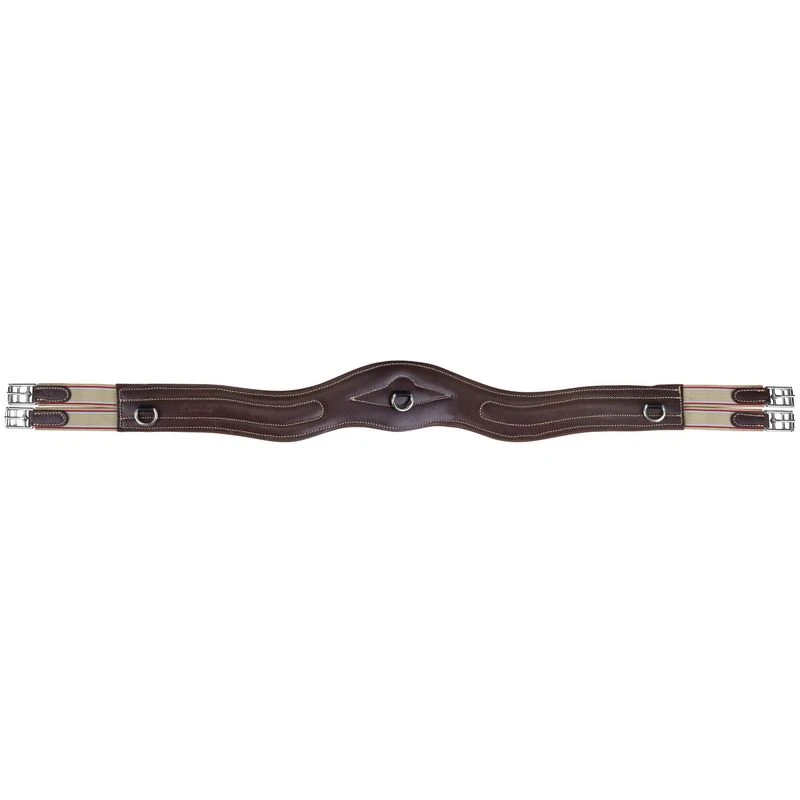 M. Toulouse Anatomic Shaped Padded Leather Girth - Chocolate