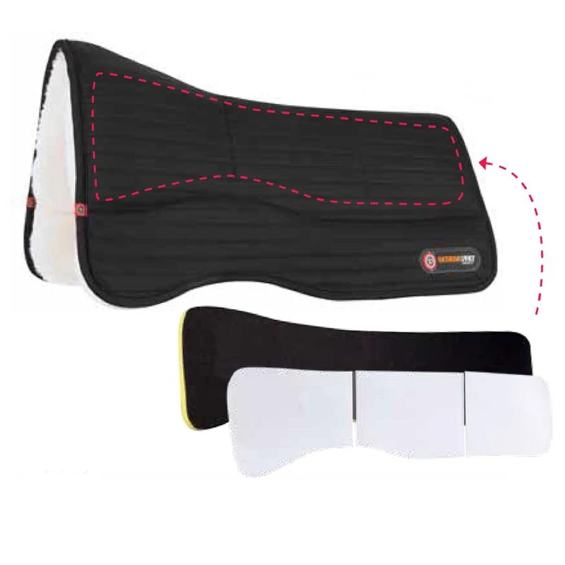 T3 WoolBack Ortho Impact Performance Pad W/Shims - Black - Image 2